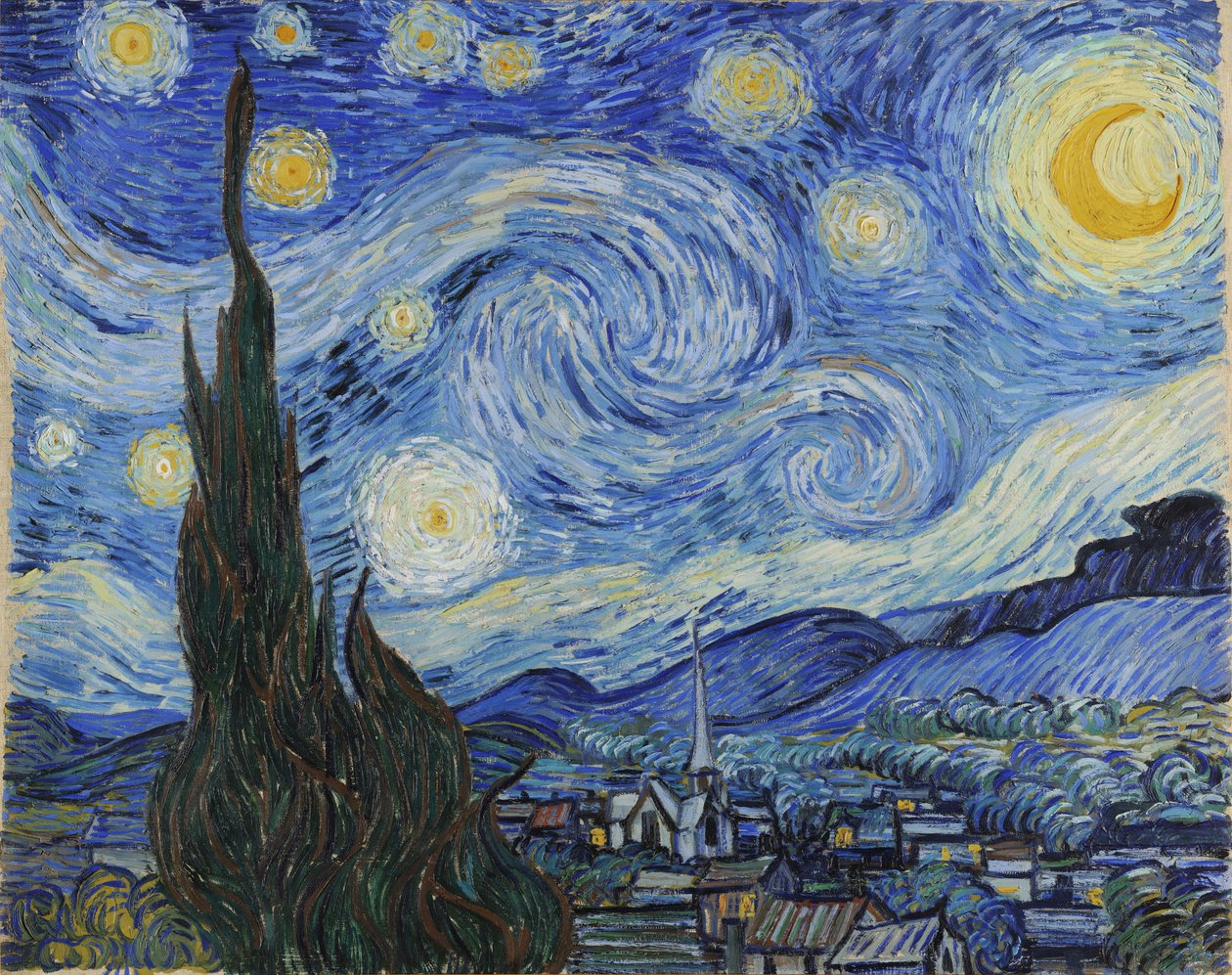 The Starry Night, June 1889 by Vincent van Gogh